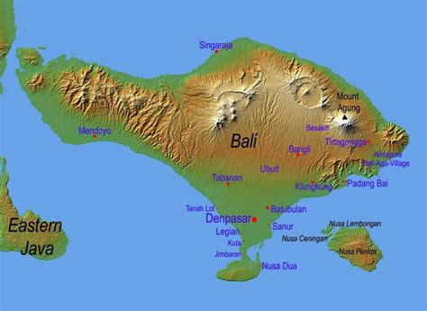 bali indonesia map world map